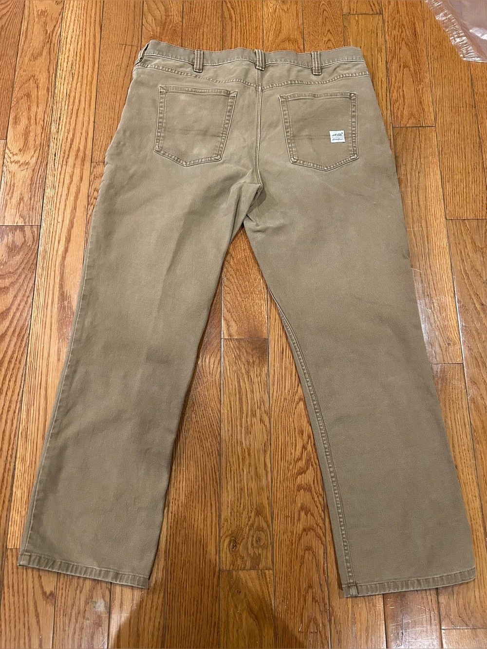 Eddie Bauer Men's 36x30 Specialty Dyed Canvas Pants Straight Fit‎ Khaki Brown - Picture 8 of 10